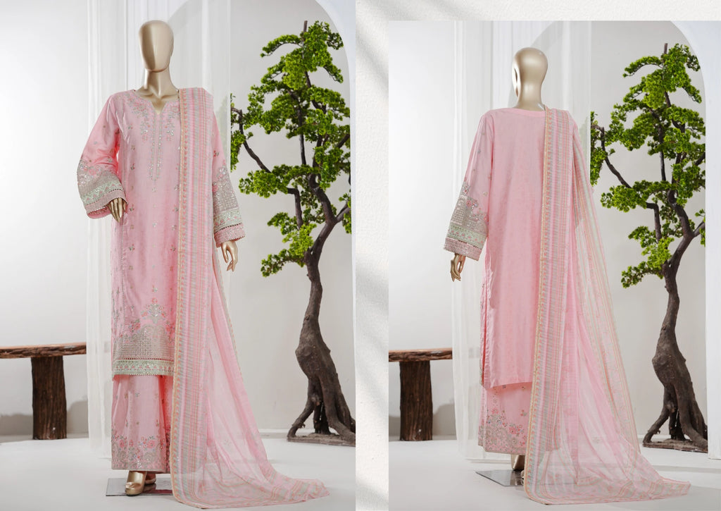 Premium Embroidered 3-Piece Pakistani Suit