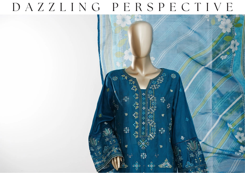 Premium Embroidered 3-Piece Pakistani Suit