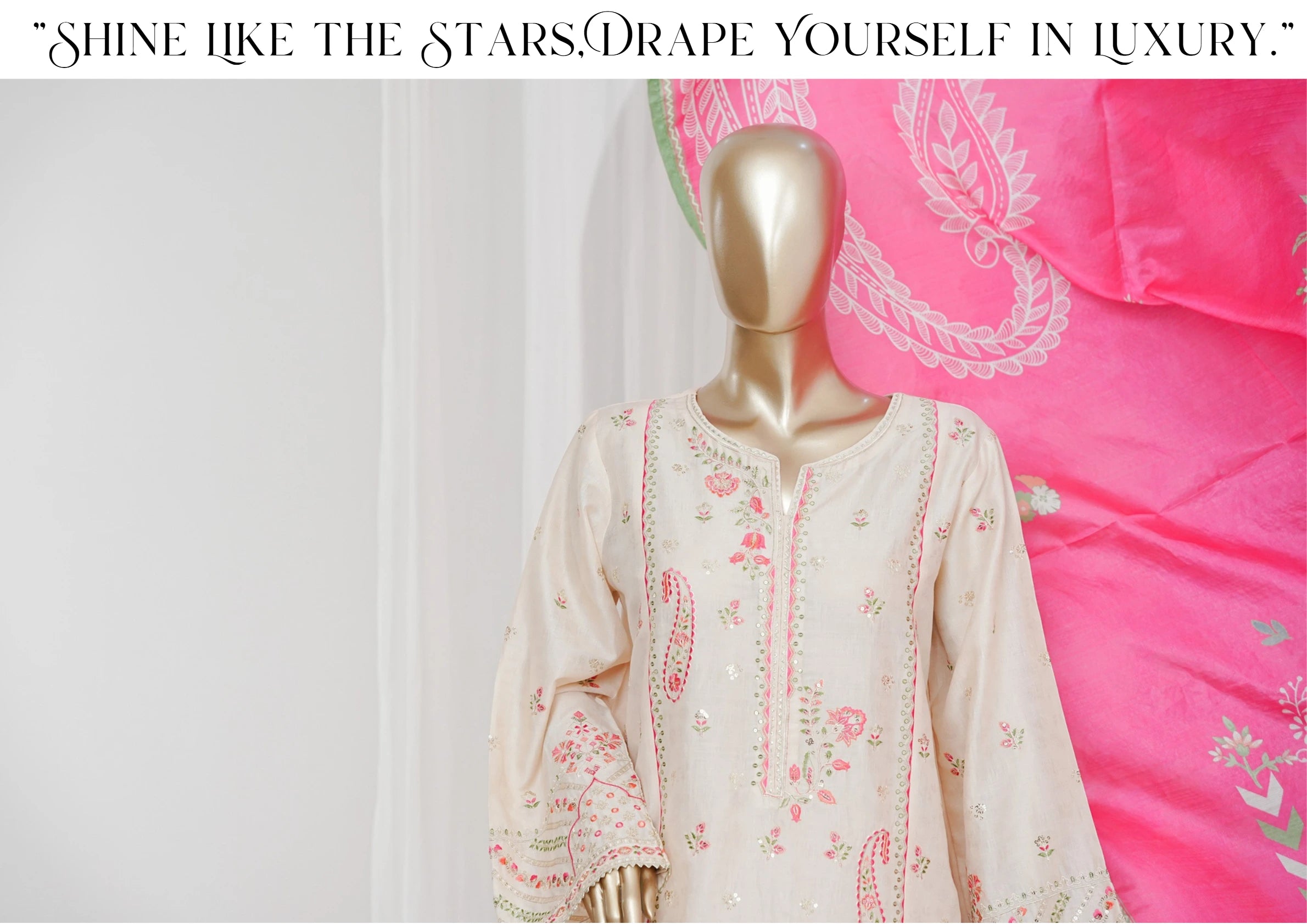 Premium Embroidered 3-Piece Pakistani Suit