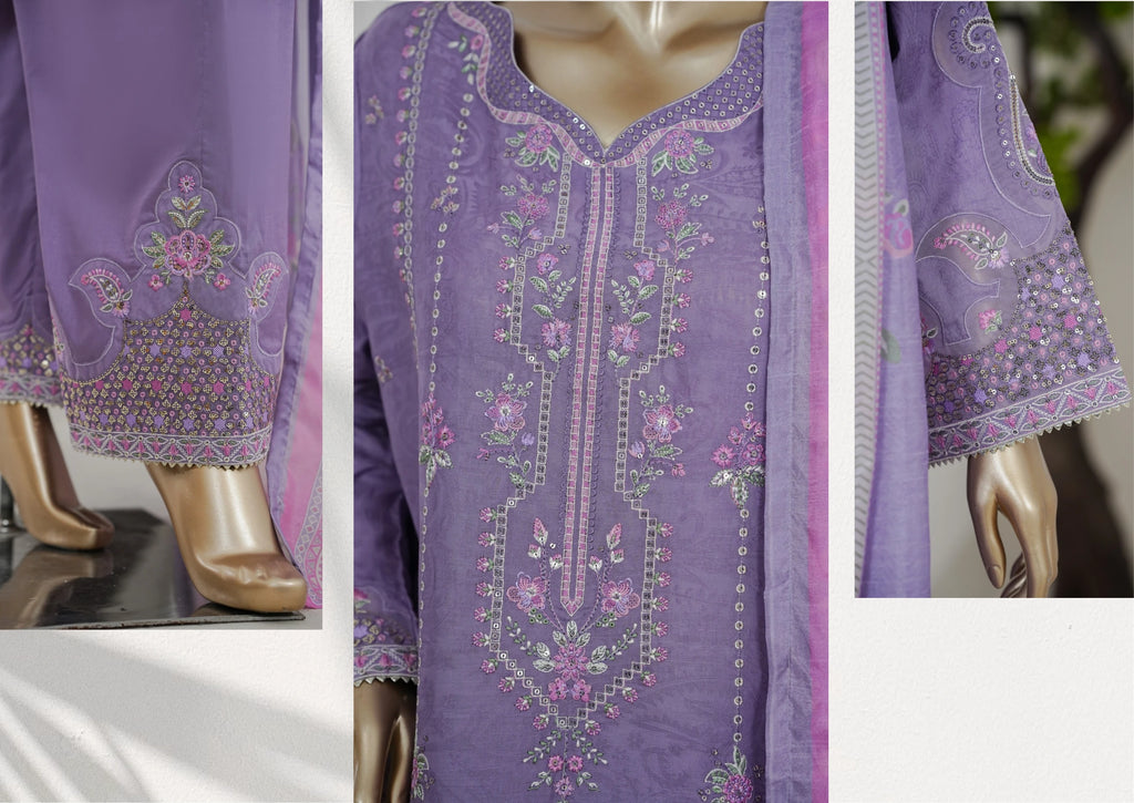 Premium Embroidered 3-Piece Pakistani Suit