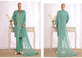 Luxury Bottle Green Embroidered 3 Piece Suit