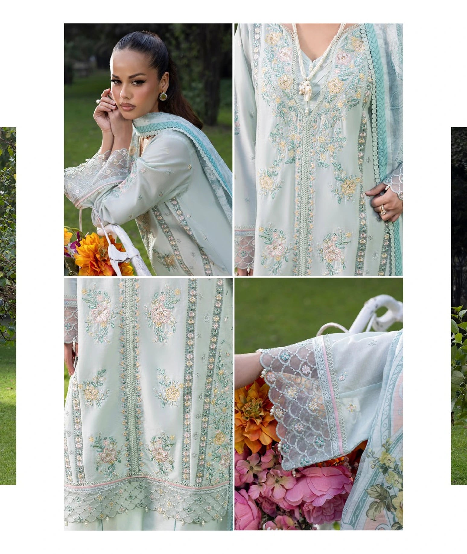 Floral Printed Lawn Suit | Premium Pakistani Fashion