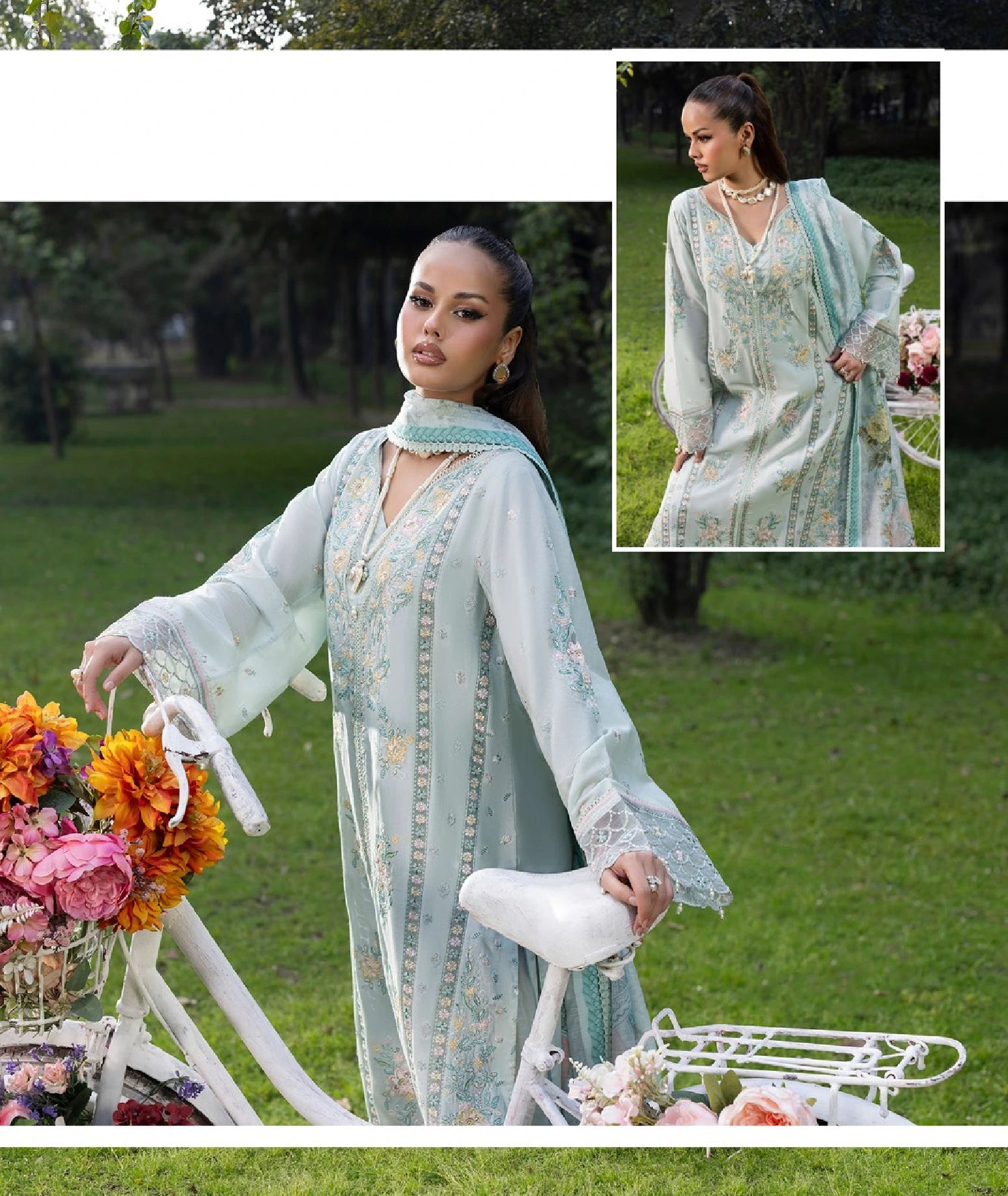 Floral Printed Lawn Suit | Premium Pakistani Fashion