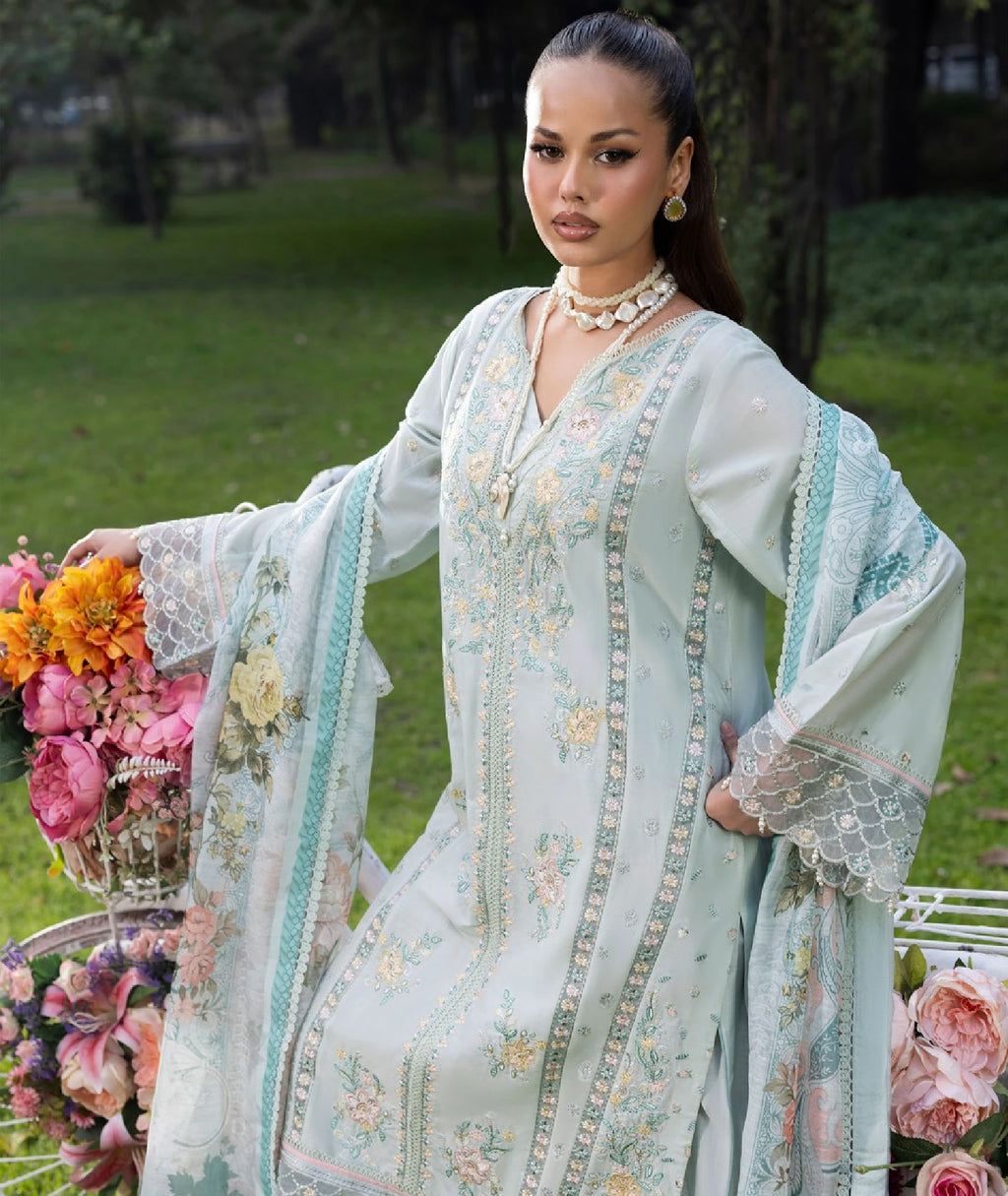 Floral Printed Lawn Suit | Premium Pakistani Fashion