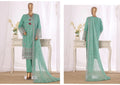 Luxury Parrot Green Embroidered 3 Piece Suit