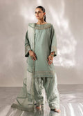 Sage Green Luxury Embroidered 3 Piece Suit