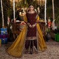 3 Piece Suit (Shirt, Sharara &amp; Dupatta)